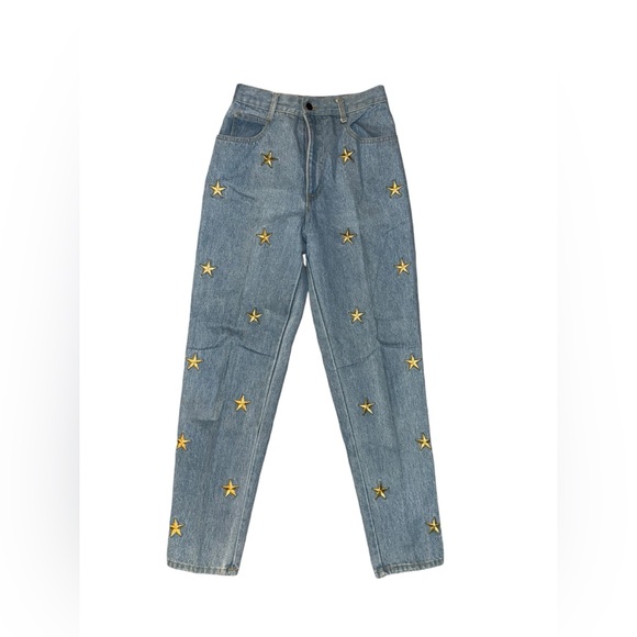 la costa spa Denim - The LA Costa Spa Vintage High Waist Star Embroidery Jeans Size 10